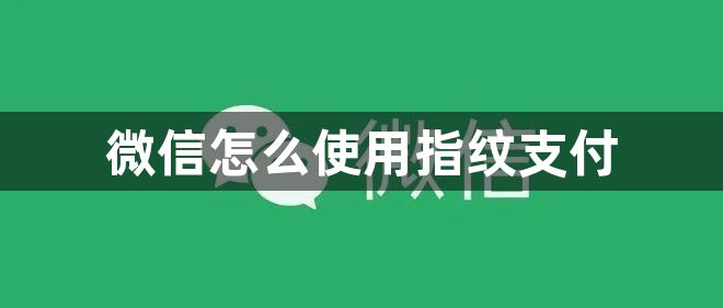 微信怎么使用指纹支付