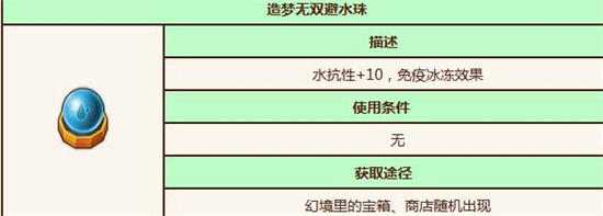 造梦无双避水珠哪里获得