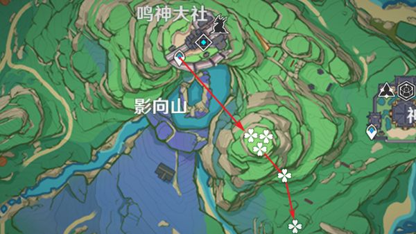 原神3.3绯樱绣球球采集路线是怎么样的