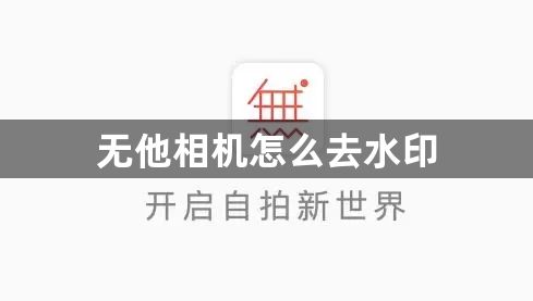 无他相机怎么去水印