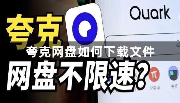 夸克网盘如何下载文件